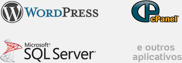 Wordpress, CPanel, SQL Server, e outros aplicativos