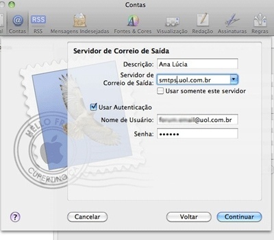 Configurando o Evolution para a minha conta de e-mail do UOL