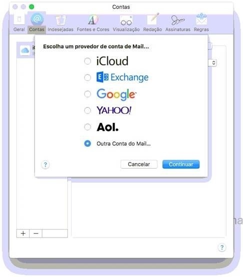 Como adicionar e configurar e-mail do Yahoo no Mac